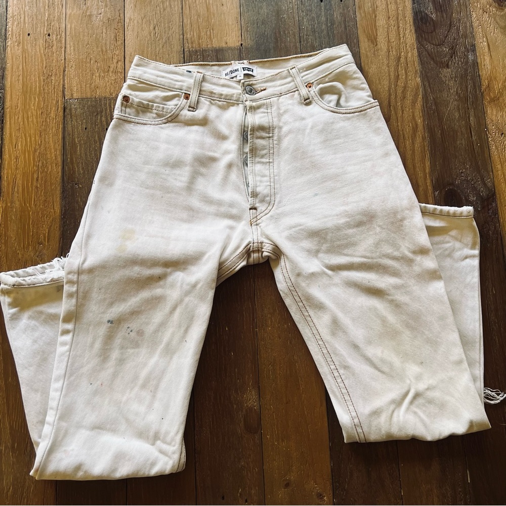Re/Done Levi’s White Jeans